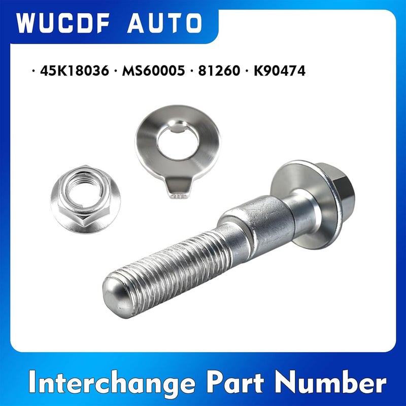 WUCDF AUTO K90474 Professional Alignment Camber Kit For Buick 1996-2007 for Cadillac 1992-1997 for Freightliner 2007-2018 for Chevrolet 1995-2019 Replaces#81260 45K18036 MS60005 - Image 2